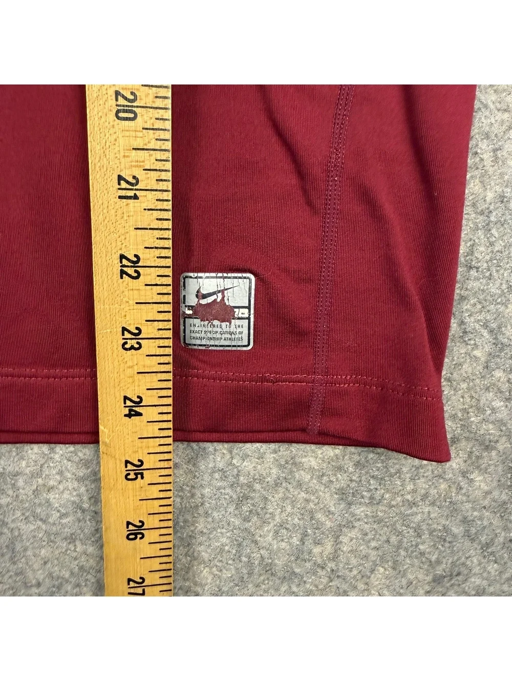 Nike Pro Compression Long Sleeve Mock Neck Shirt Burgundy Gray Men Small 202